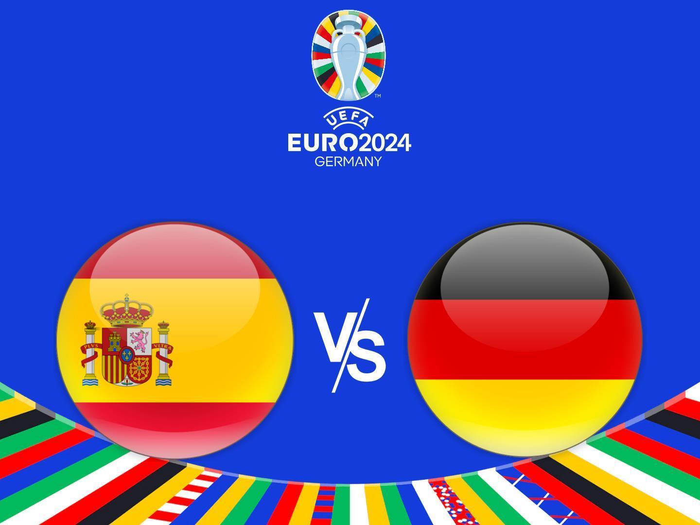 Чемпионат Европы-2024. 1/4 финала. Испания - Германия. Трансляция из Германии